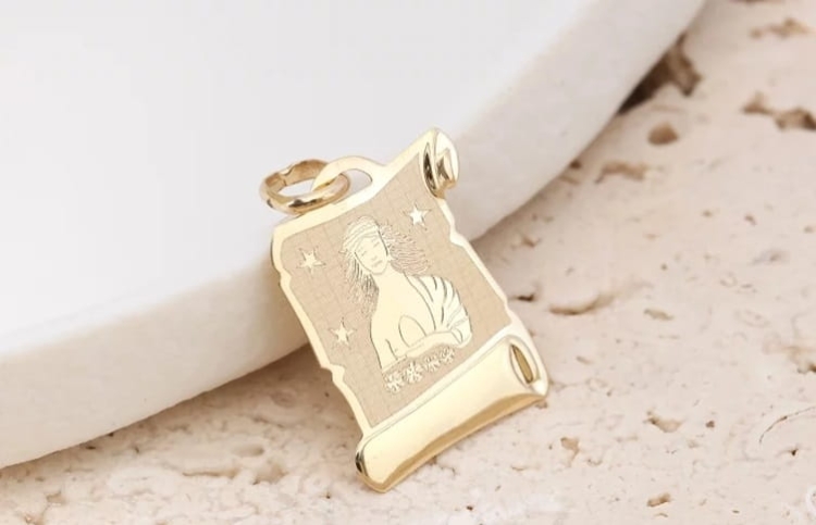 Zawieszka znak zodiaku panna na papirusie-585