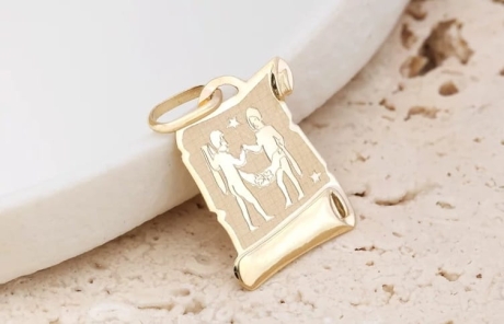 Przejdź do produktu Zawieszka znak zodiaku bliźnięta na papirusie (Gramatura: 0.44)