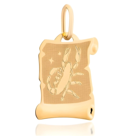 Przejdź do produktu Złota zawieszka znak zodiaku skorpion - papirus 