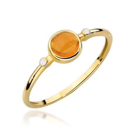Przejdź do produktu Pierścionek z żółtego złota z żółtym turmalinem 0,60ct Fire Of Love 