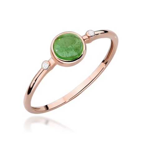 Przejdź do produktu Pierścionek z różowego złota z zielonym turmalinem 0,60ct Fire Of Love 