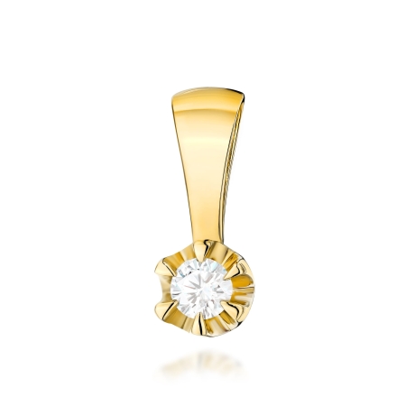 Przejdź do produktu Zawieszka BZ0032 Diament Laboratoryjny 0,10ct żółte złoto  