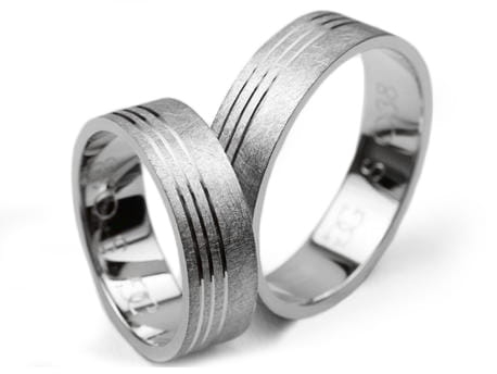 Obrączki ślubne z białego złota płaskie 6mm Simple S038-b