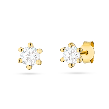Przejdź do produktu Kolczyki BK0222 Diament Laboratoryjny 2 x 0,10ct żółte złoto
