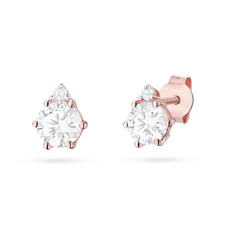 Przejdź do produktu Kolczyki BK0076 Diament Laboratoryjny 2 x 0,50ct różowe złoto