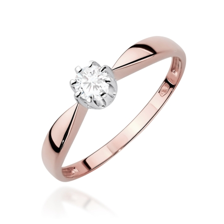 Przejdź do produktu Pierścionek BW0228 Diament Laboratoryjny 0,15ct różowe złoto