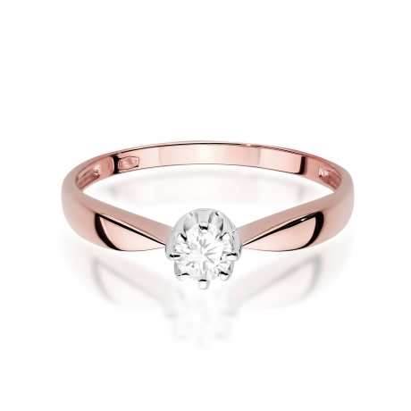 Przejdź do produktu Pierścionek BW0228 Diament Laboratoryjny 0,15ct różowe złoto