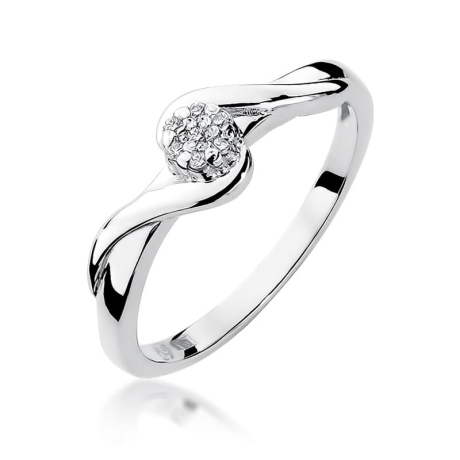 Przejdź do produktu Pierścionek zaręczynowy z białego złota z diamentami 0,04ct Fire Of Love