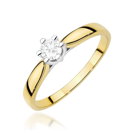 Przejdź do produktu Pierścionek BW0222 Diament Laboratoryjny 0,30ct żółte złoto 