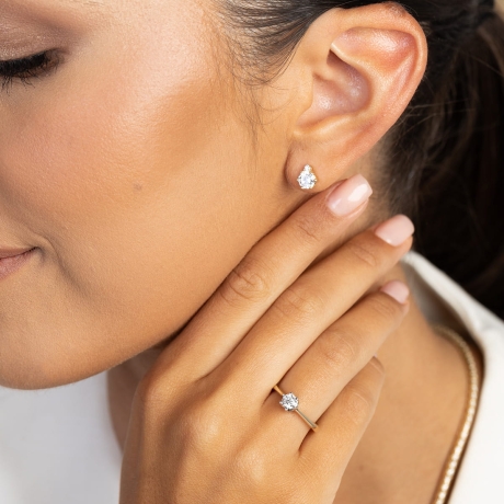Przejdź do produktu Pierścionek BW0220 Diament Laboratoryjny 0,30ct żółte złoto 