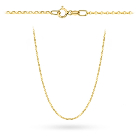 Przejdź do produktu Łańcuszek złoty - splot rolo diamentowany 50cm (Gramatura: 1.04)