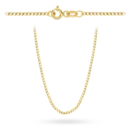 Przejdź do produktu Łańcuszek złoty pr. 585 - splot pancerka diamentowana / nacinana 42cm (Gramatura: 1.60)