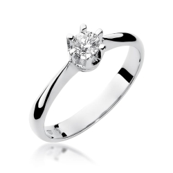 Pierścionek zaręczynowy z białego złota z diamentem 0,23ct Fire Of Love BW-36-0,23ct-b