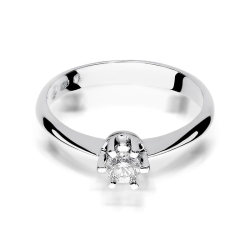 Pierścionek zaręczynowy z białego złota z diamentem 0,23ct Fire Of Love BW-36-0,23ct-b