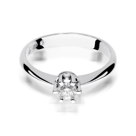 Przejdź do produktu Pierścionek zaręczynowy z białego złota z diamentem 0,23ct Fire Of Love