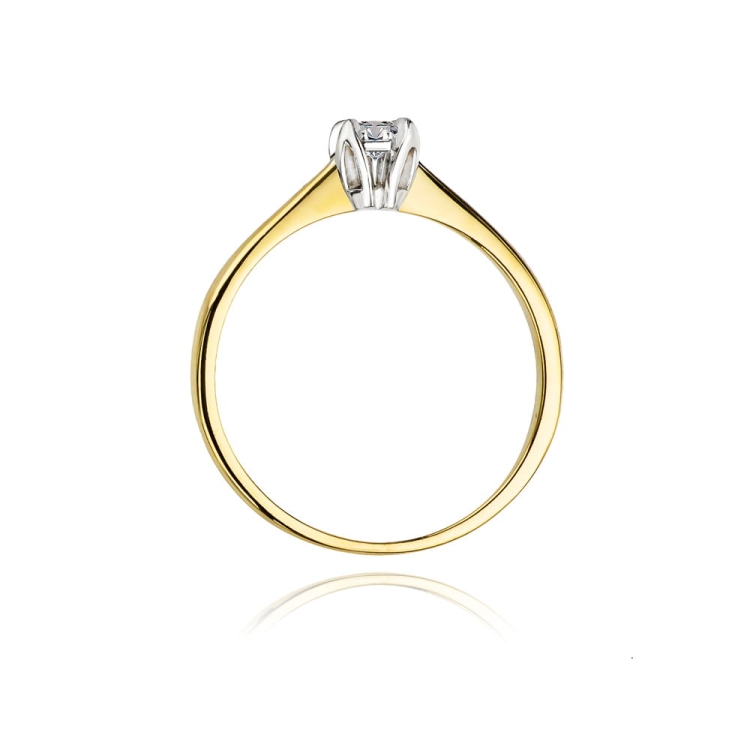 Pierścionek zaręczynowy z żółtego złota z diamentem 0,30ct Fire Of Love BW-47-0,30ct