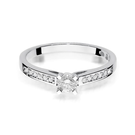 Przejdź do produktu Pierścionek zaręczynowy z białego złota z diamentami 0,36ct Fire Of Love