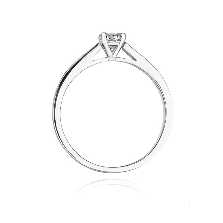 Pierścionek zaręczynowy z białego złota z diamentami 0,36ct Fire Of Love BW-52-b