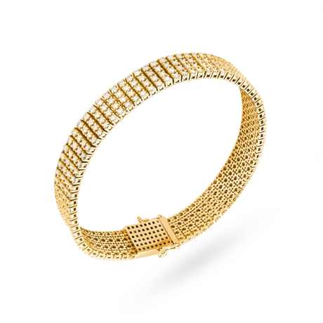 Przejdź do produktu Bransoletka z żółtego złota 585 z diamentami 6,00ct The Diamonds B036