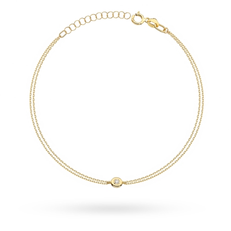 Przejdź do produktu Bransoletka z żółtego złota 585 z diamentem 0,02ct The Diamonds B038
