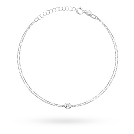 Przejdź do produktu Bransoletka z białego złota 585 z diamentem 0,02ct The Diamonds B038