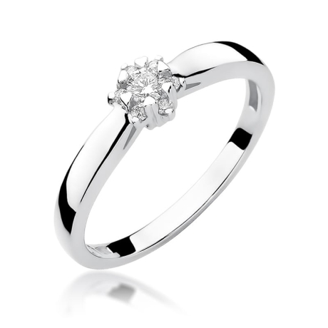 Przejdź do produktu Pierścionek zaręczynowy z białego złota z diamentami 0,15ct Fire Of Love 