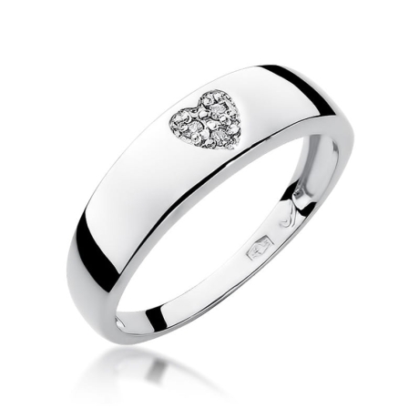 Przejdź do produktu Pierścionek zaręczynowy z białego złota z diamentami 0,03ct Fire Of Love