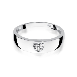 Pierścionek zaręczynowy z białego złota z diamentami 0,03ct Fire Of Love BW-64-b