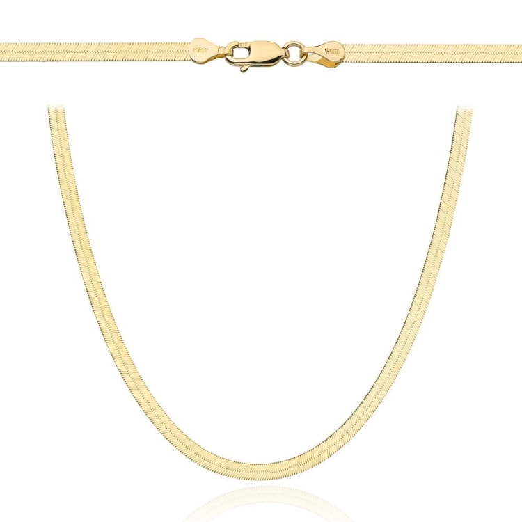 Łańcuch złoty taśma 42cm