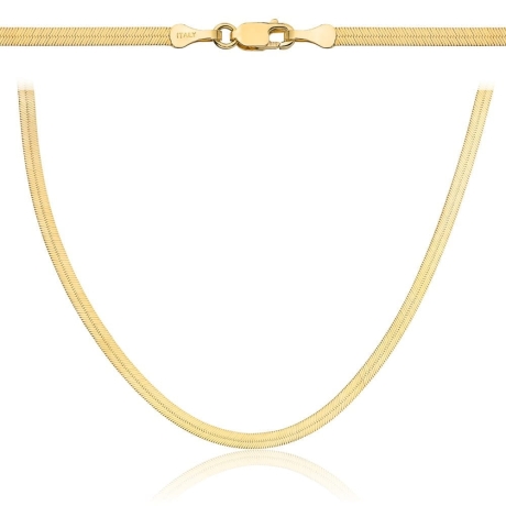 Przejdź do produktu Łańcuch złoty taśma wąska 42cm 