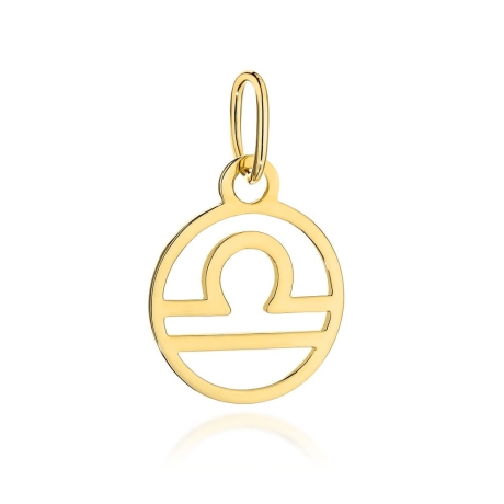 Przejdź do produktu  Zawieszka złota znak zodiaku WAGA 