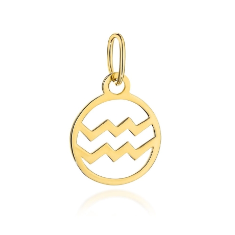 Przejdź do produktu  Zawieszka złota znak zodiaku WODNIK 