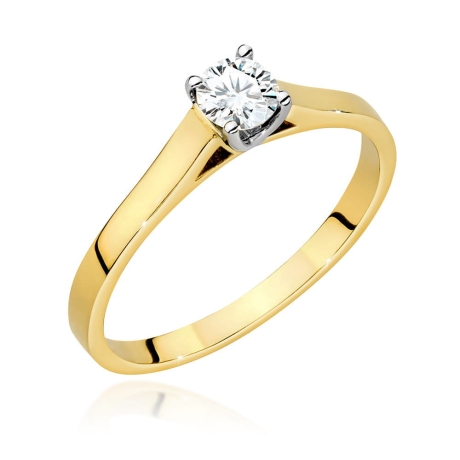 Przejdź do produktu Pierścionek zaręczynowy z żółtego złota z diamentem 0,40ct Fire Of Love