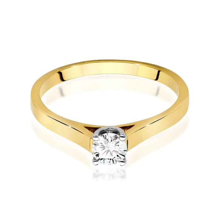 Pierścionek zaręczynowy z żółtego złota z diamentem 0,40ct Fire Of Love