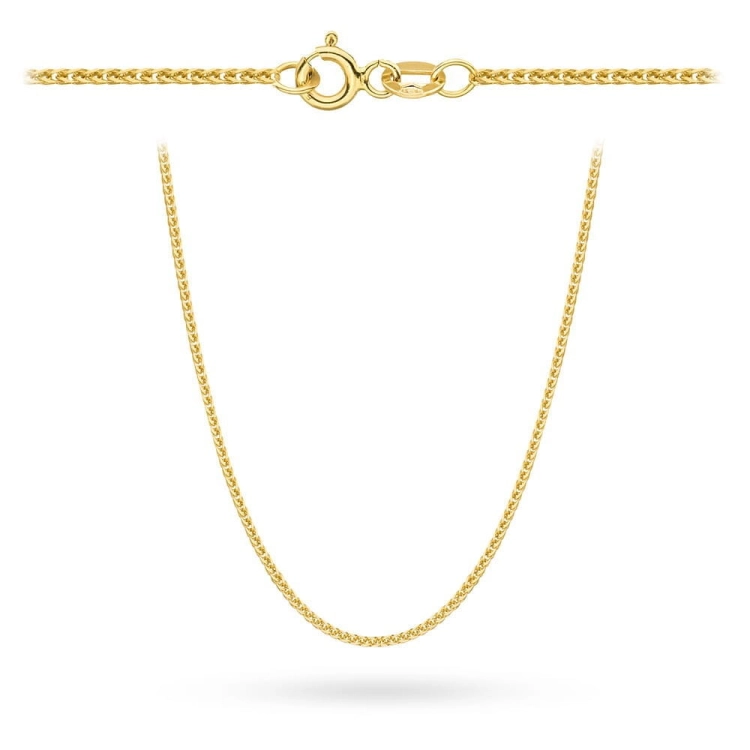 Łańcuszek złoty - lisi ogon - 42cm - 0,8mm (waga: 1,36g)