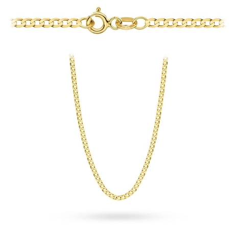 Przejdź do produktu Łańcuszek złoty - pancerka - 45cm - 1,4mm (waga: 1,570g)