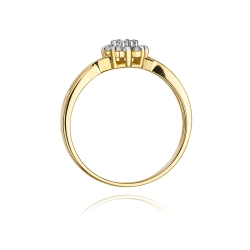Pierścionek zaręczynowy z żółtego złota z diamentami 0,22ct Fire Of Love BW-72-diament