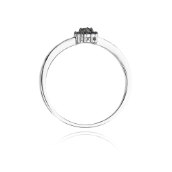 Pierścionek zaręczynowy z białego złota z czarnymi diamentami 0,09ct Fire Of Love BW-91-czarne-b