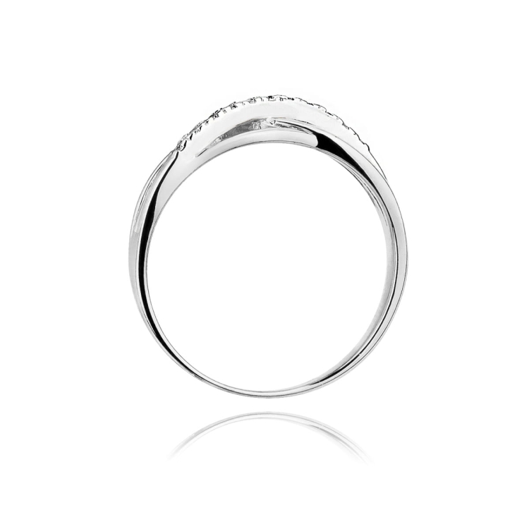 Pierścionek zaręczynowy z białego złota z diamentami 0,10ct Fire Of Love  BW-157-b