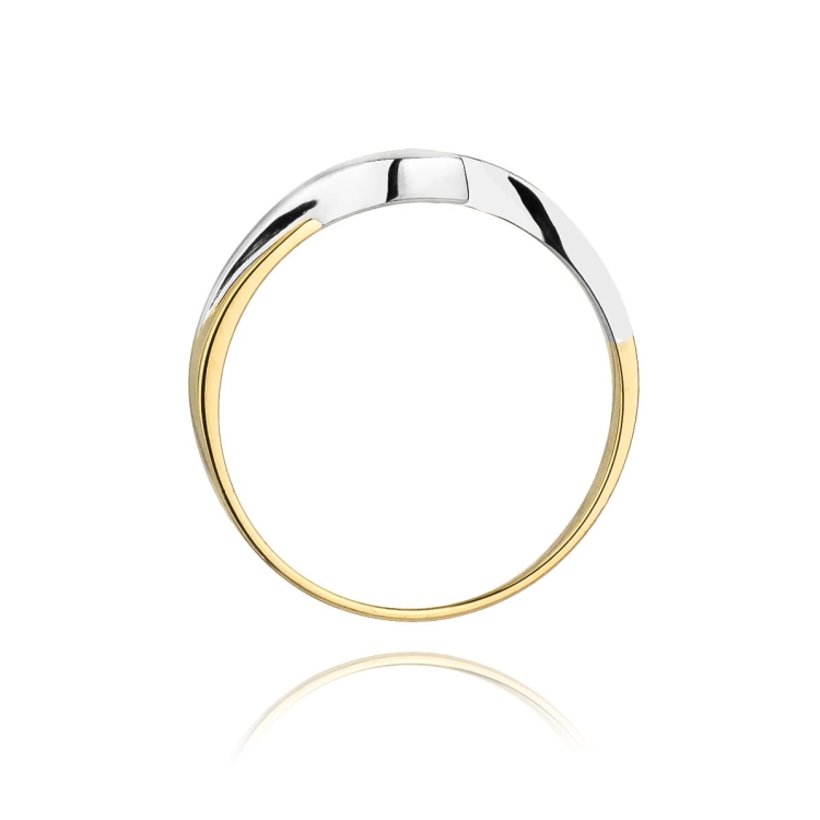 Pierścionek zaręczynowy z żółtego złota z diamentem 0,05ct Fire Of Love BW-158