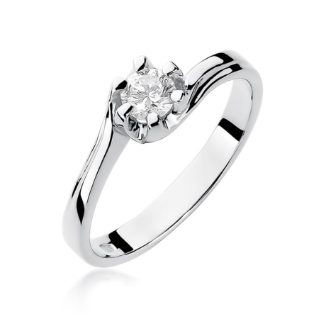 Przejdź do produktu Pierścionek zaręczynowy z białego złota z diamentem 0,30ct Fire Of Love