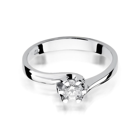 Przejdź do produktu Pierścionek zaręczynowy z białego złota z diamentem 0,30ct Fire Of Love