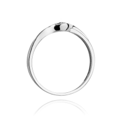 Pierścionek zaręczynowy z białego złota z diamentem 0,04ct Fire Of Love BW-178-0,04ct-b