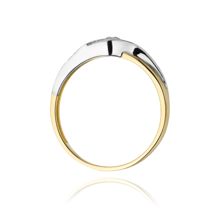 Pierścionek zaręczynowy z żółtego złota z diamentem 0,10ct Fire Of Love BW-178-0,10ct