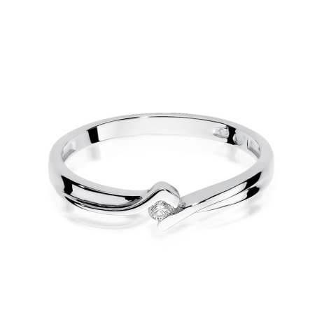 Przejdź do produktu Pierścionek zaręczynowy z białego złota z diamentem 0,04ct Fire Of Love