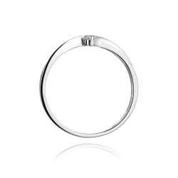 Pierścionek zaręczynowy z białego złota z diamentem 0,04ct Fire Of Love BW-181-b