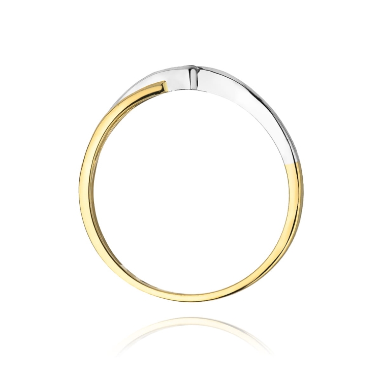 Pierścionek zaręczynowy z żółtego złota z diamentem 0,04ct Fire Of Love BW-191-0,04ct