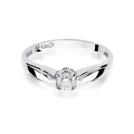 Przejdź do produktu Pierścionek zaręczynowy z białego złota z diamentem 0,24ct Fire Of Love 