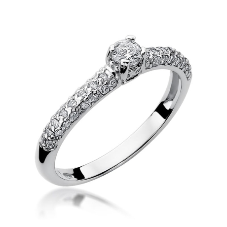 Przejdź do produktu Pierścionek zaręczynowy z białego złota z diamentami 0,36ct Fire Of Love