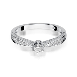 Pierścionek zaręczynowy z białego złota z diamentami 0,30ct Fire Of Love BW-202-b